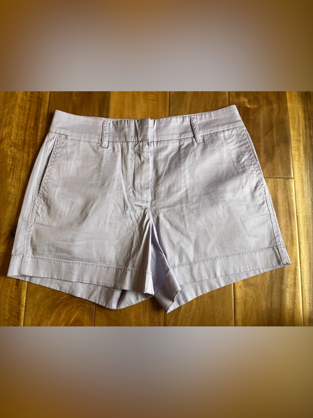 J. Crew Women’s Light Lilac Flat-Front Cotton Shorts
